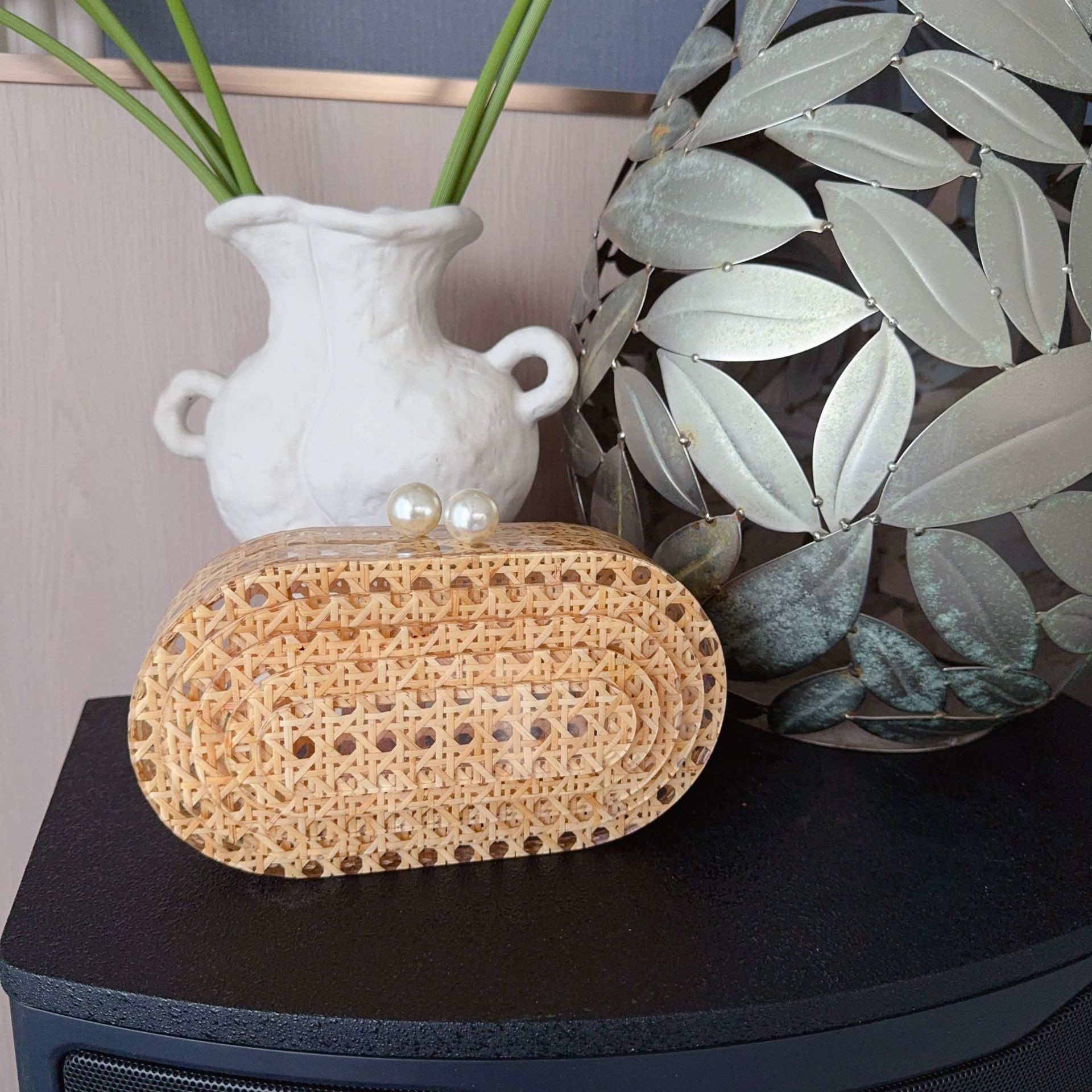 Ventas transfronterizas de moda acrílico de caña bolsa de cena de damas un hombro inclinado a través de la boda alta sensación de fiesta bolsa de mano