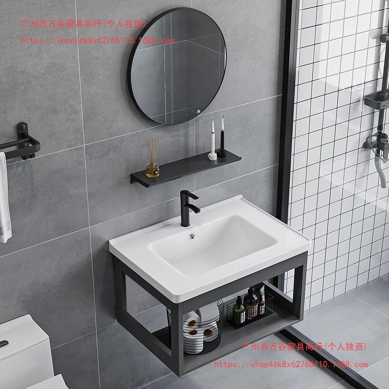 Small Apartment Wall-Mounted Washbasin Cabinet Combination Balcony Mini Washbasin Integrated Washbasin Bathroom Washstand