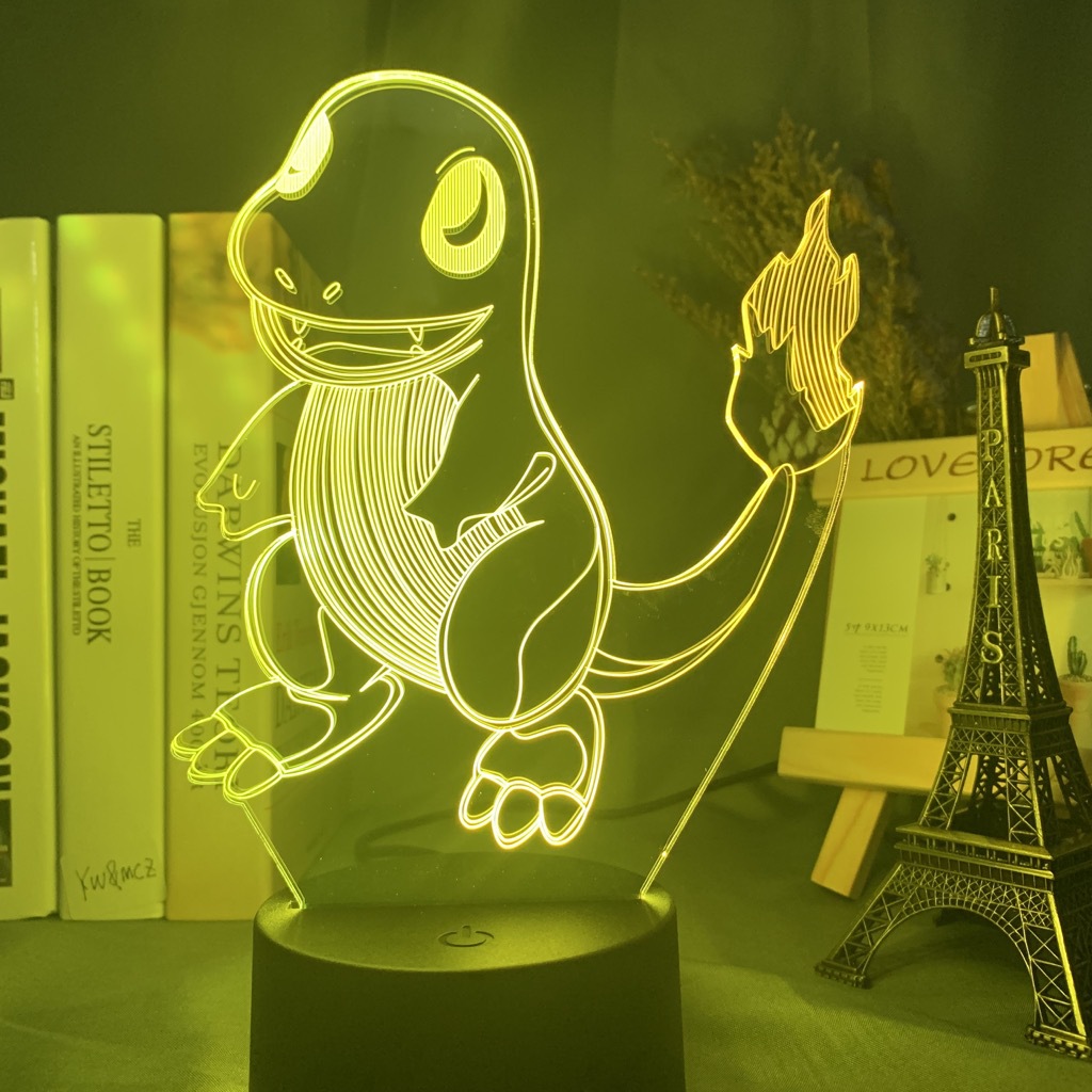 Baokemeng Pikachu 3D luz de la noche LED producto creativo mascota elfo regalo lámpara Mesa mágica bebé