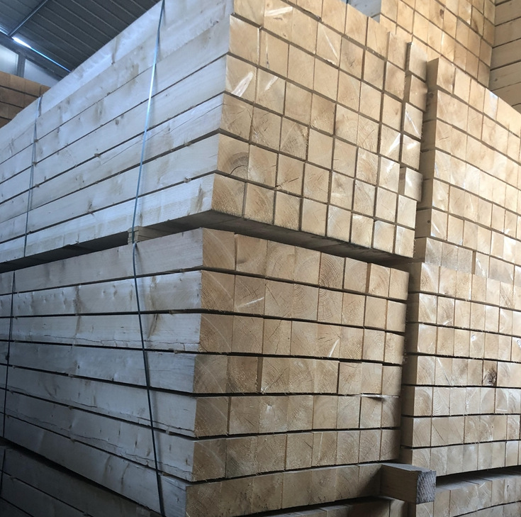 Construcción de especificaciones completas de madera cuadrada fábrica de madera de almohadilla de carbón para ferrocarril de carbón