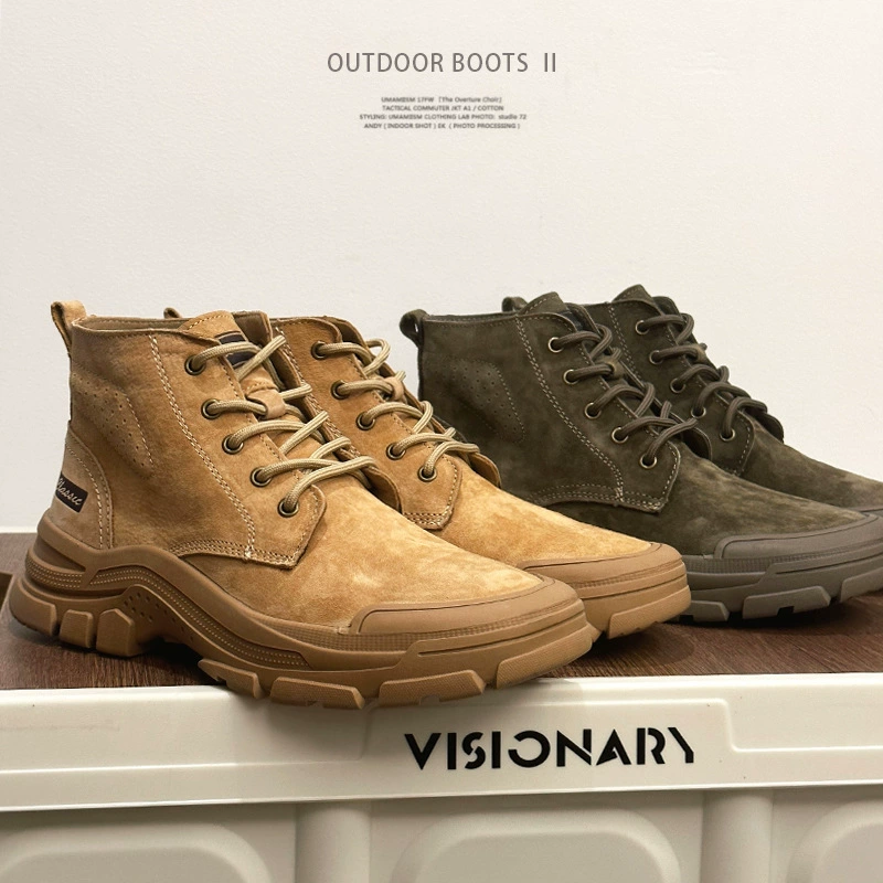 Ботинки в походной стиле 2024 для мужчин и женщин, походная обувь с высоким берцем, уличные дышащие рабочие ботинки, осенняя походная обувь для пустыни
