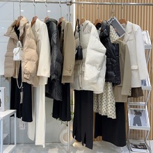 千枝冬季新款撤柜韩系立领宽松羽绒服外套女冬季品牌时尚鸭绒棉服