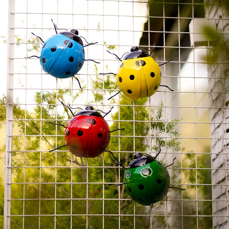 Садовые дворовые подвески для украшения стен креативные кованые настенные животные Beetle Детский сад Открытый фермерский парк