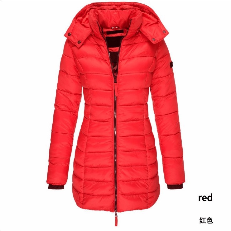 winter long fitted keep warm down jacket with down