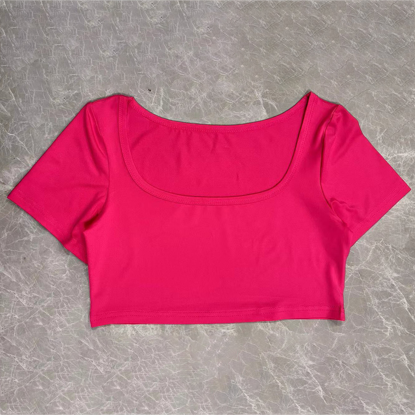 짧은 소매 크기 11 로즈 레드