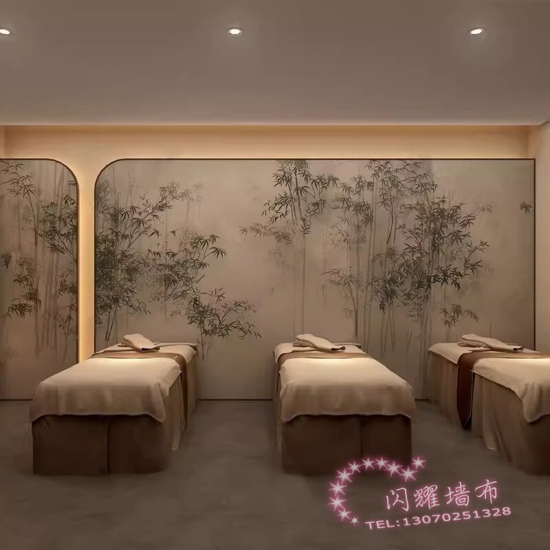 轻奢风潮牌麻将馆主题背景墙布网红服装店墙纸奢侈品棋牌装饰壁纸|undefined