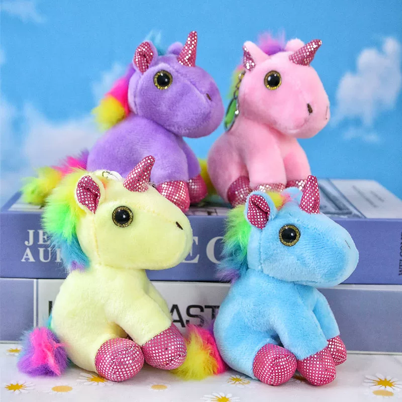Rainbow trend bag, plush backpack, toy, keychain, unicorn