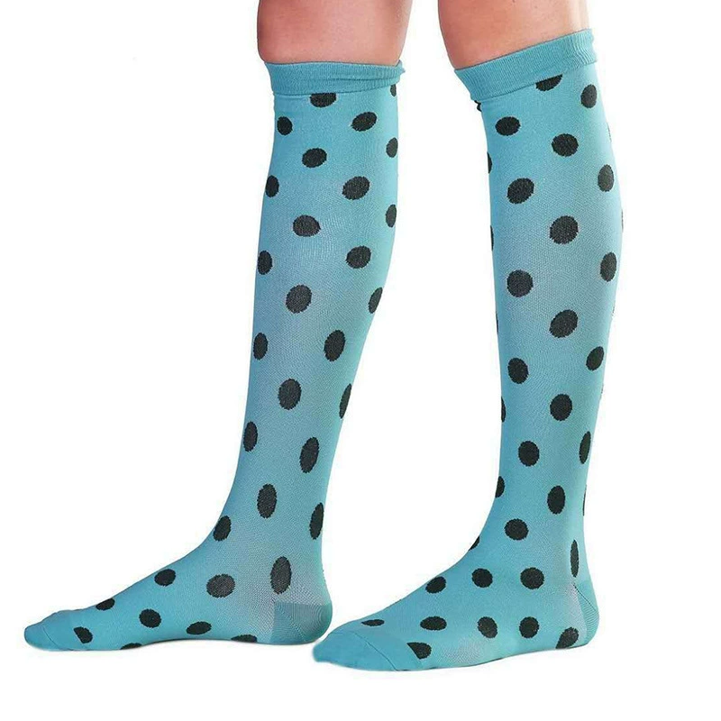 Compression Running Socks, Unisex Jacquard Knee-High Socks, Multiple Patterns, S/M & L/XL