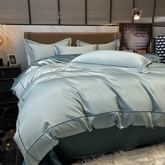 Xinjiang 160-count Long Staple Cotton Quilt Set Full Cotton 100% Pure Cotton Pillowcase Silk Smooth Bare Sleep Damask Bed Sheet Bedding Set