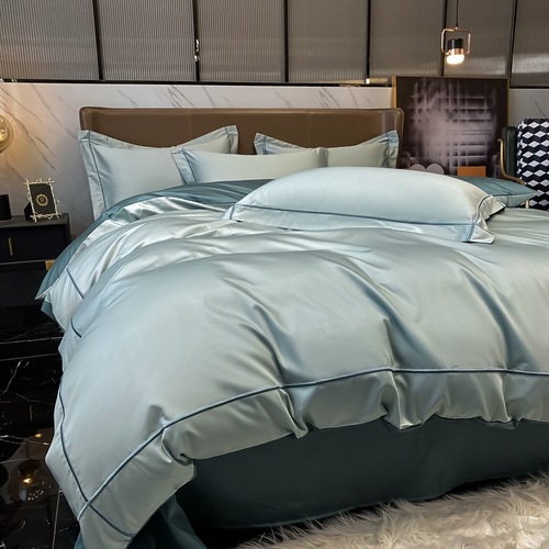 Xinjiang 160-count Long Staple Cotton Quilt Set Full Cotton 100% Pure Cotton Pillowcase Silk Smooth Bare Sleep Damask Bed Sheet Bedding Set