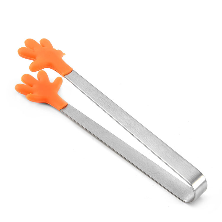Creative silicone kitchen tongs
