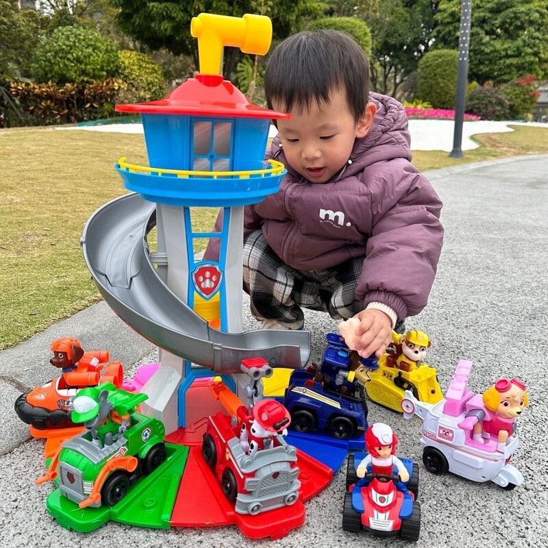 Paw Patrol Toy Set Complete Set of Dogs Paw Patrol Observation Tower Headquarters Patrol Car Children's Toy Gift