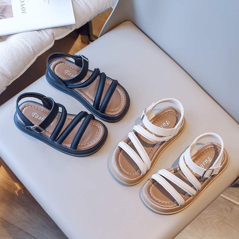 2025 nuevas sandalias de verano para niños de tamaño mediano y grande, sandalias romanas para niños, zapatos de princesa de moda para niños image 5