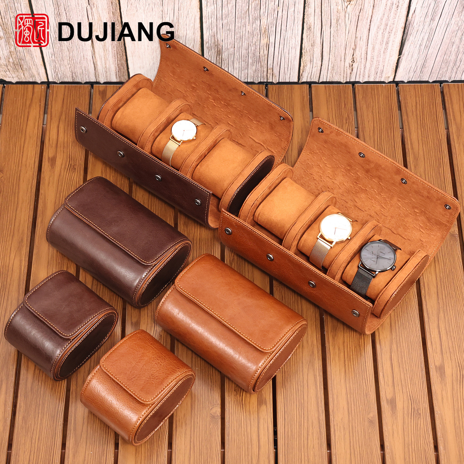 High-end leather watch box handmade