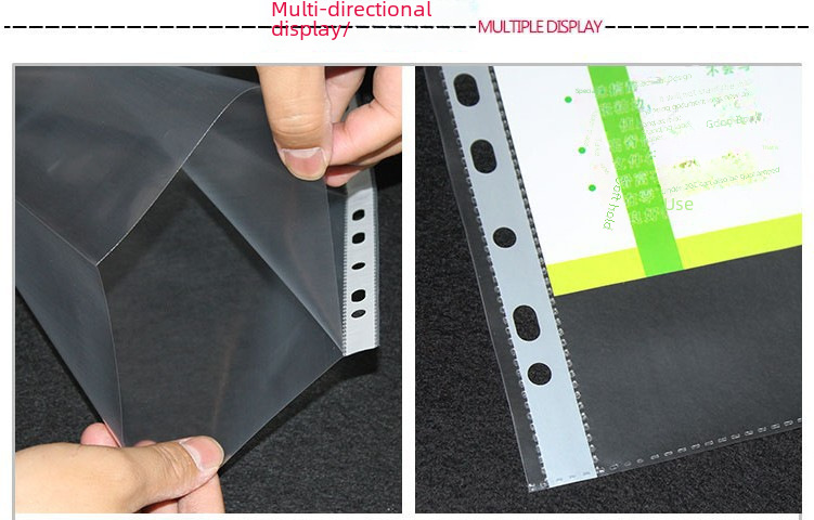 사무용품 11 홀 파일 가방 두꺼운 4C 투명 루스 리프 가방 A4 파일 보호 가방