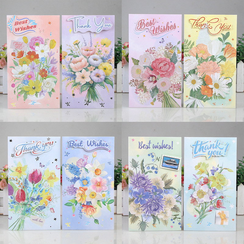 H72 Floral 3D Greeting Cards Universal 3D Greeting Cards Mother's Day Teacher's Day Qixi Festival Blessing Cards Wholesale H72 Floral 3D Greeting Cards Universal 3D Greeting Cards Mother's Day Teacher's Day Qixi Festival Blessing Cards Wholesale