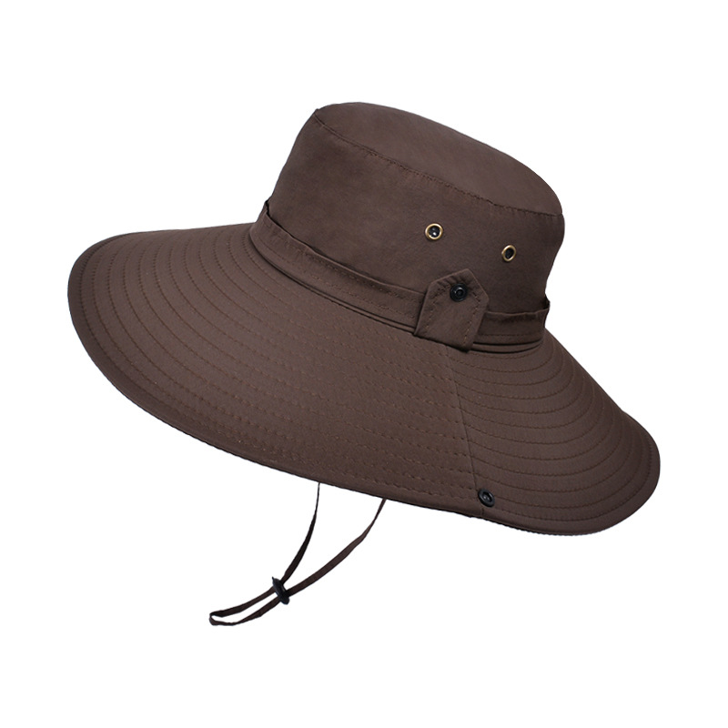 9206 European and American hat men's sun hat outdoor oversized brim fisherman hat sun hat men's summer mountaineering sun hat