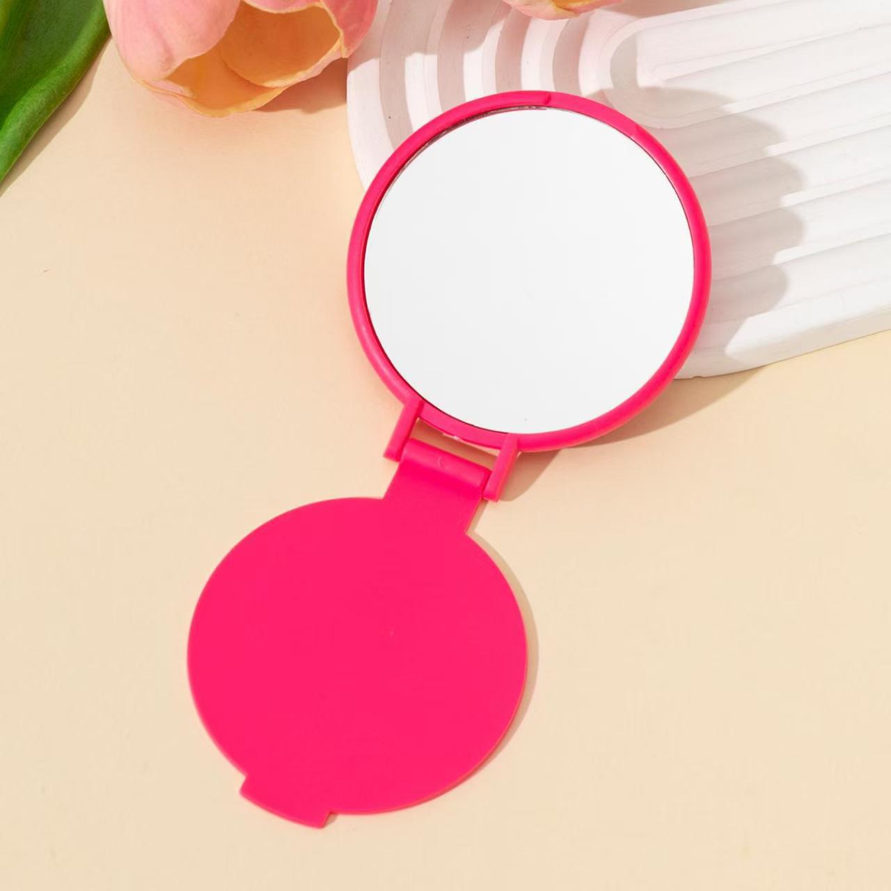 Espejo mini plegable conveniente para llevar con el cuerpo, espejo de maquillaje, espejo de bolsillo redondo, espejo pequeño, espejo publicitario, logotipo impreso, suministro de stock image 13