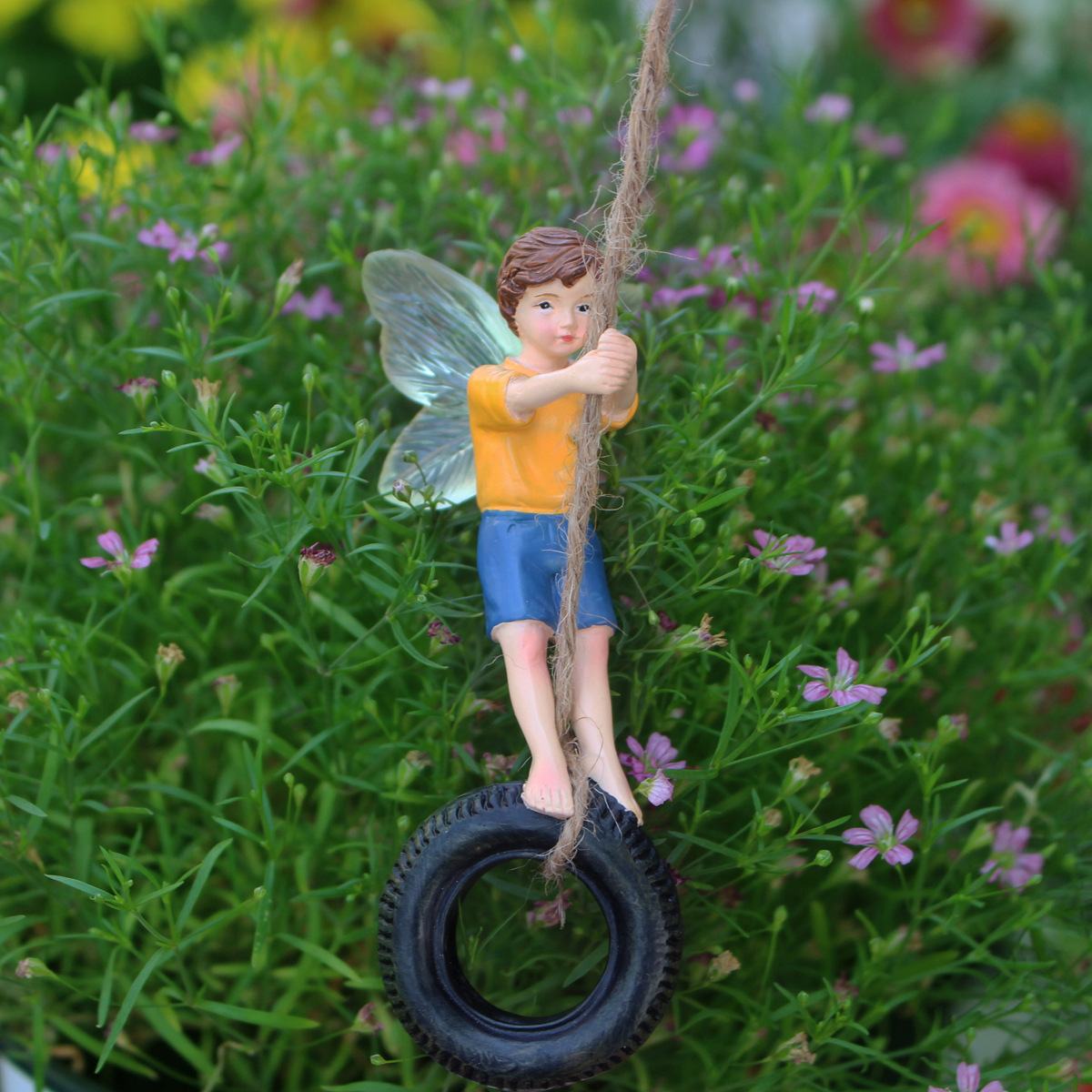 American country simulation tire boy pendant garden landscape B & B courtyard outdoor decoration pendant yard balcony