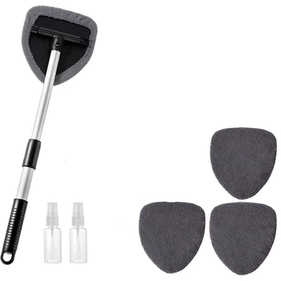 Pole Car Window Brush Set, Car cleaning tools - gray-suit