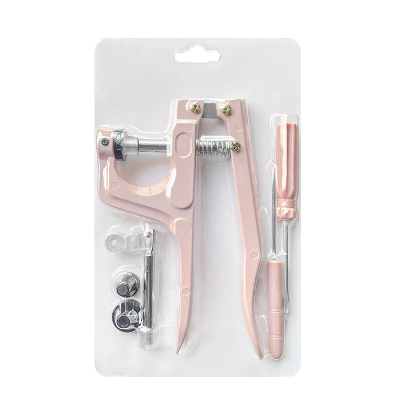 T3 T5 T8 resina de cuatro cierre herramienta de instalación conjunto de alicates de metal de presión manual DIY botones accesorios máquina de fijación