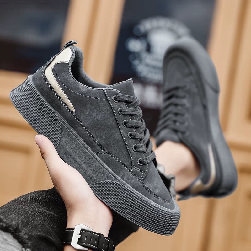 Sapatos masculinos de outono novos sapatos de segurança de trabalho de canteiro de obras respiráveis ​​masculinos na moda versátil tênis esportivos e de lazer de sola grossa sapatos da moda