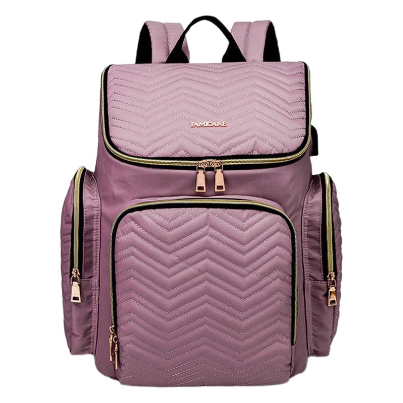 In stock fashion embroidery mummy bag multi-functional mother and baby bag cross-border large light ladies backpack