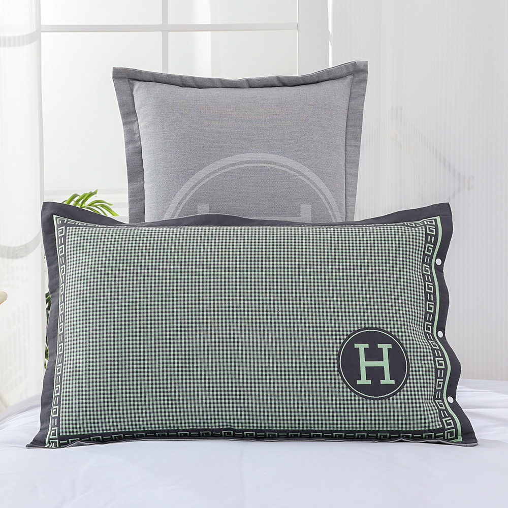 H자형 녹색 베갯잇