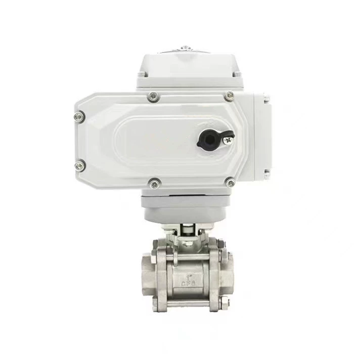 Электрический резьбовой шаровой кран с внутренней резьбой с электрической головкой 220V нержавеющая сталь три части с резьбой Электрический 24V