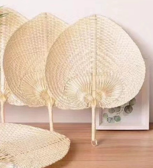 【夏】草扇子、夏扇子、手作り麦わら扇子、扇子、手回し扇子、涼風扇子、茶葉大草扇子|undefined