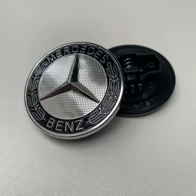 CLS hood flat logo front – Car logo - silver-black-wheat-ears