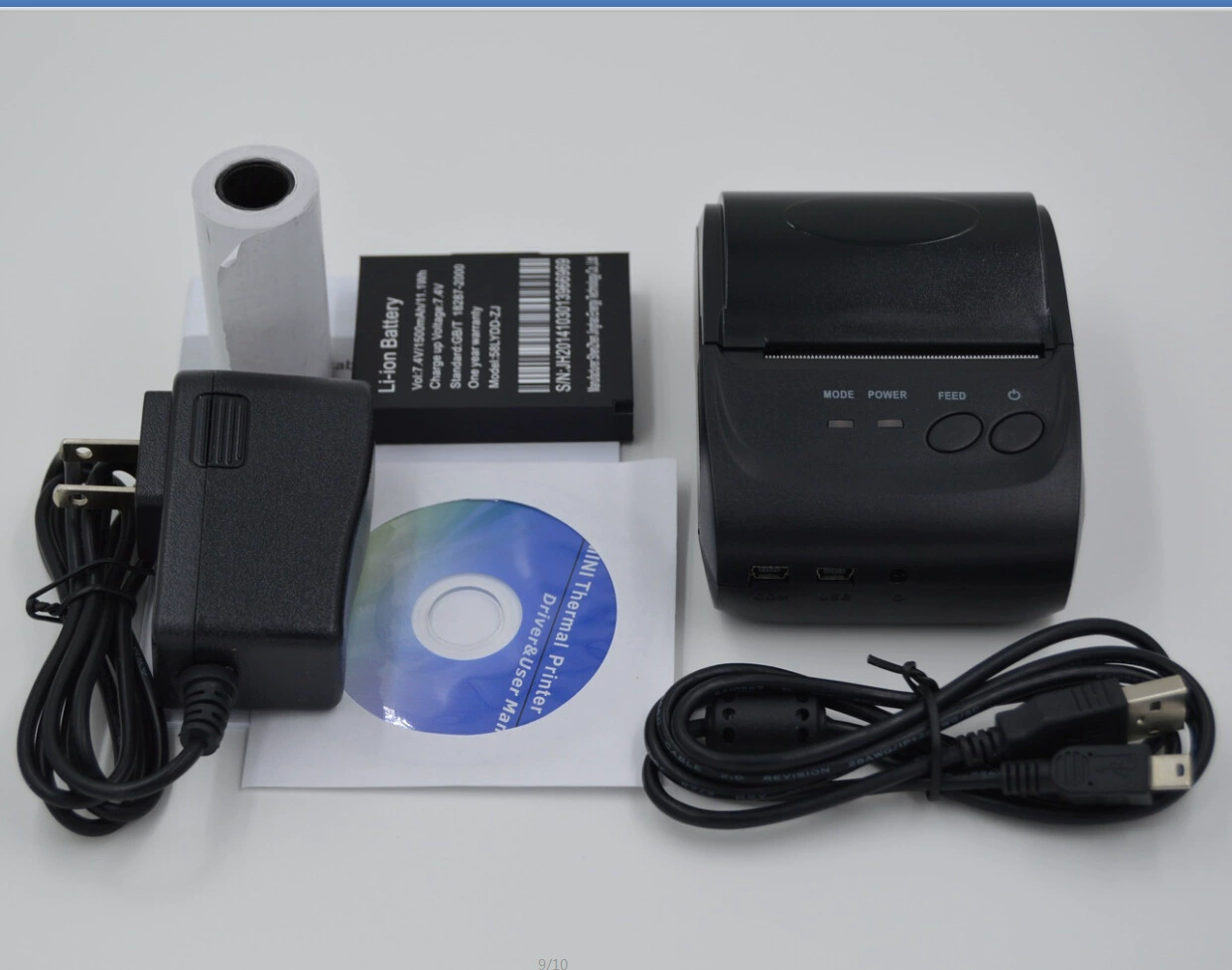 Handheld small printer, 58mm, bluetooth