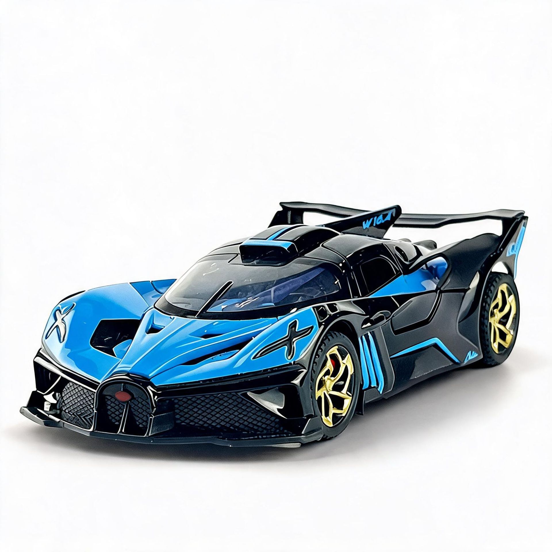 1: 32 Buga di Flying Fire Meteor Alloy car Model fuerza de retorno sonido, luz, sonido y juguetes para niños se venden bien a través de la frontera image 5