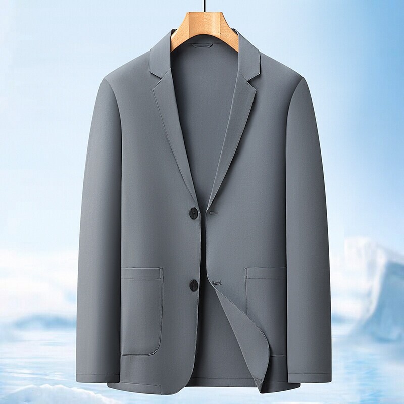 Casual demi-season solid color thin suit
