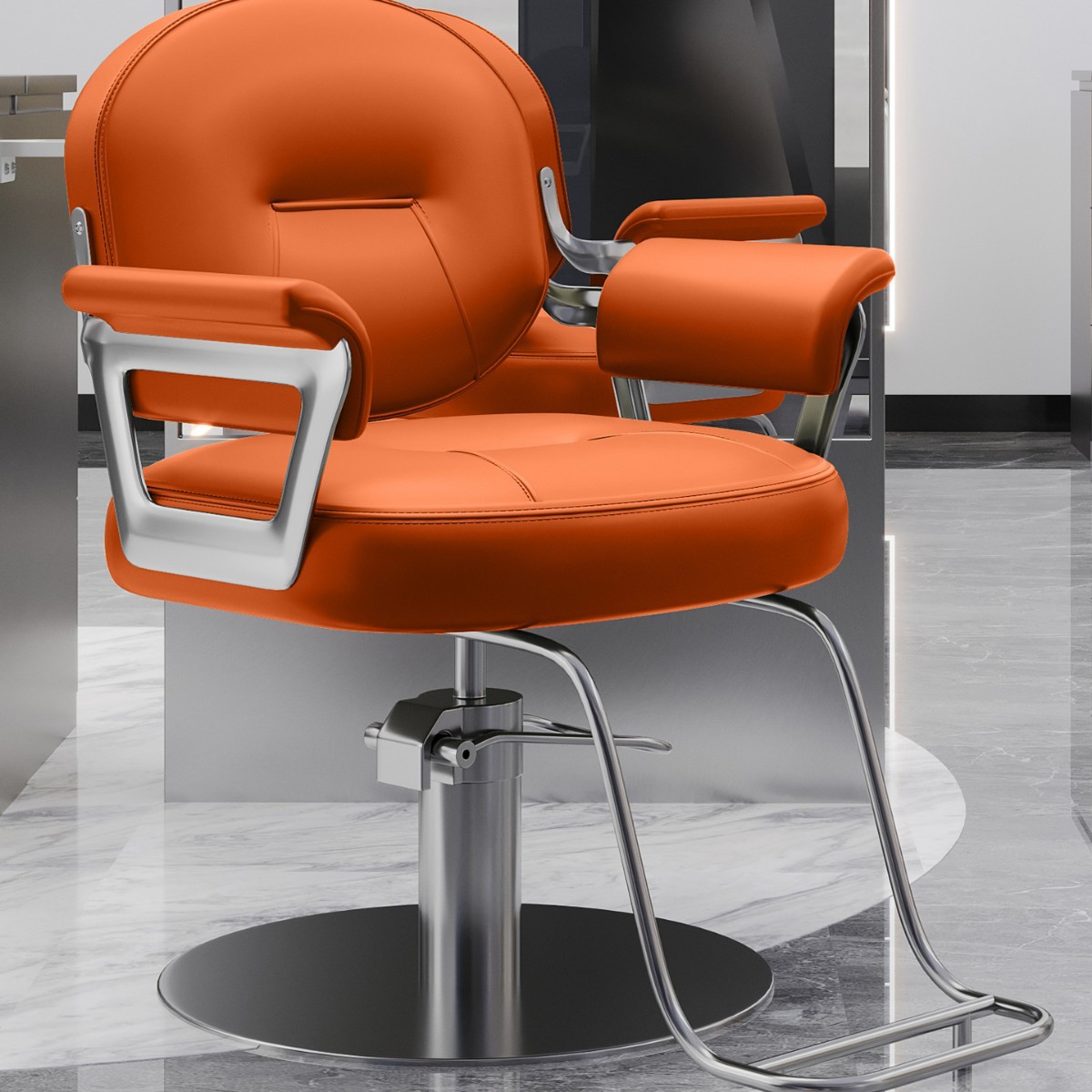 Nueva silla de peluquería en línea se puede elevar y bajar silla de peluquería de alta gama silla de peluquería especial silla de corte de pelo lujoso