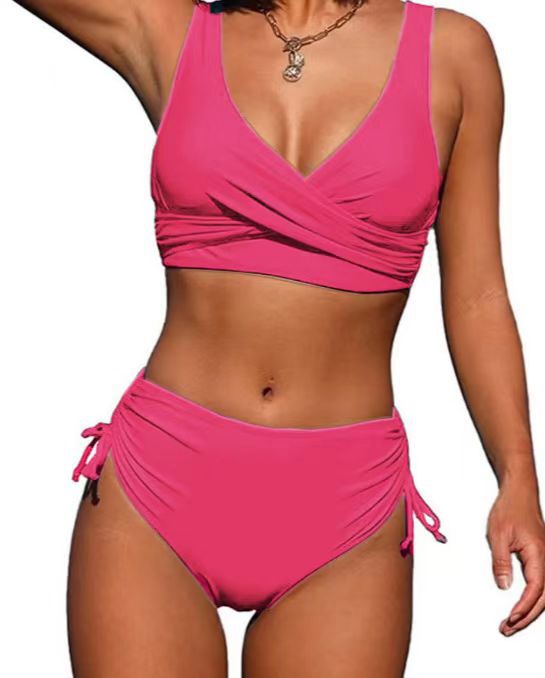 136g Weight Sexy Feel Of Sensation Mid Waist Panties Waist Bikini Panties Style Bralette Bra Category Polyester Fabric Type 2 Pieces Set Quantity Swimming Pool, Beach Occasion Solid Color Pattern Women's Gender Women's Solid Color 2 Pieces Set Bikinis Swimwear 5
