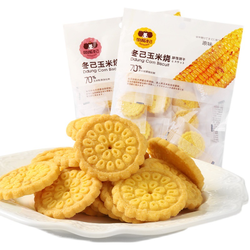 Winter has Golden Corn biscuit 100g/ Bagged coarse grains snacks Office Crispy Salt and pepper snacks