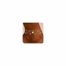 N 77164 Double Layer Heart Anklet ���Ľ��� ŷ���羳����ѷ��