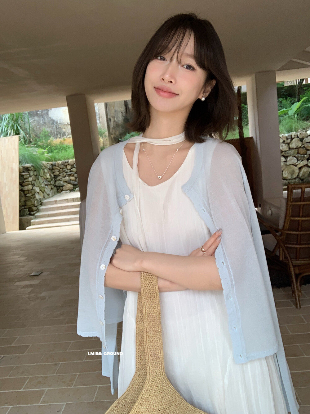 Đầm maxi nữ không tay chất liệu Tencel phong cách nghỉ dưỡng Hàn Quốc — trắng sữa, Bột cam, xanh lá cây chi tiết 17
