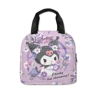 3D New Printed Sanrio kuromi kuromi Picnic Bag Primary School Student's Portable Ice Bag Children's Lunch Bag