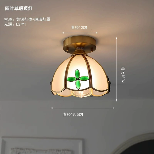 01 Four-leaf clover [Full copper lampshade + copper chassis]