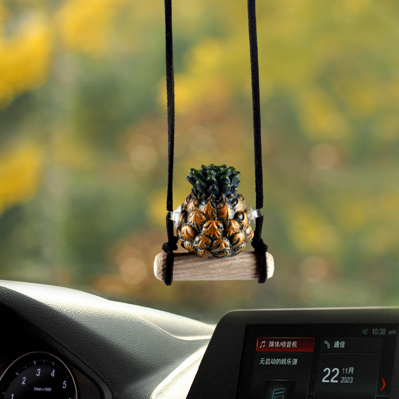 Nuevo colgante de coche de cactus lindo transfronterizo, espejo retrovisor, columpio, colgante de ciervo, decoración, accesorios de coche