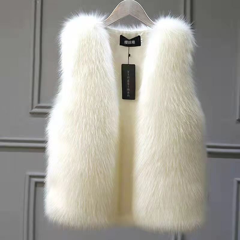 New Autumn and Winter Mink Vest for Female Students Korean Style Fur Outwear Female Fox Fur Vest Thickeneded Fur Vest New Autumn and Winter Mink Vest for Female Students Korean Style Fur Outwear Female Fox Fur Vest Thickeneded Fur Vest