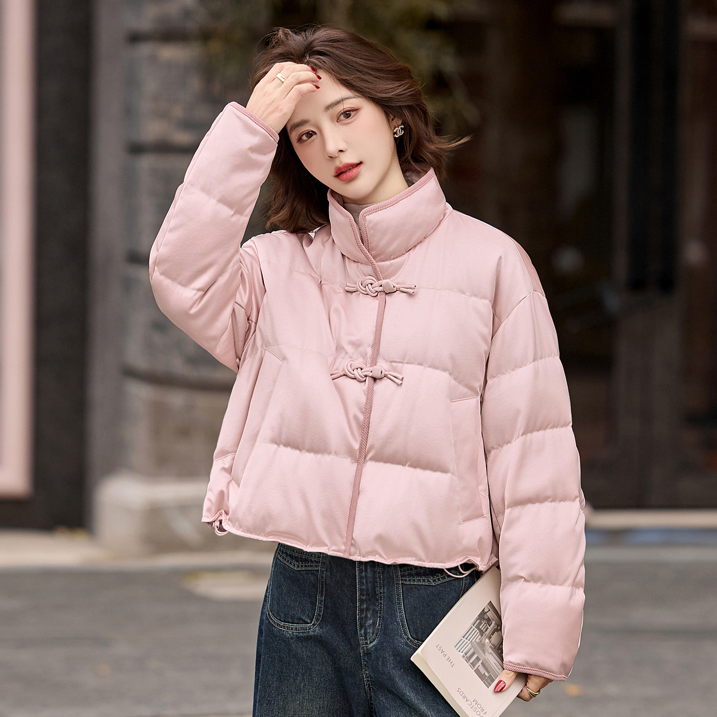 短款羽绒服女2025冬季新款新中式国风气质小个子盘扣立领保暖外套