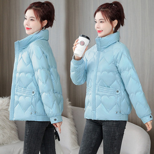 Короткий пуховик, зимняя куртка, 2023, в корейском стиле, свободный крой, большой размер