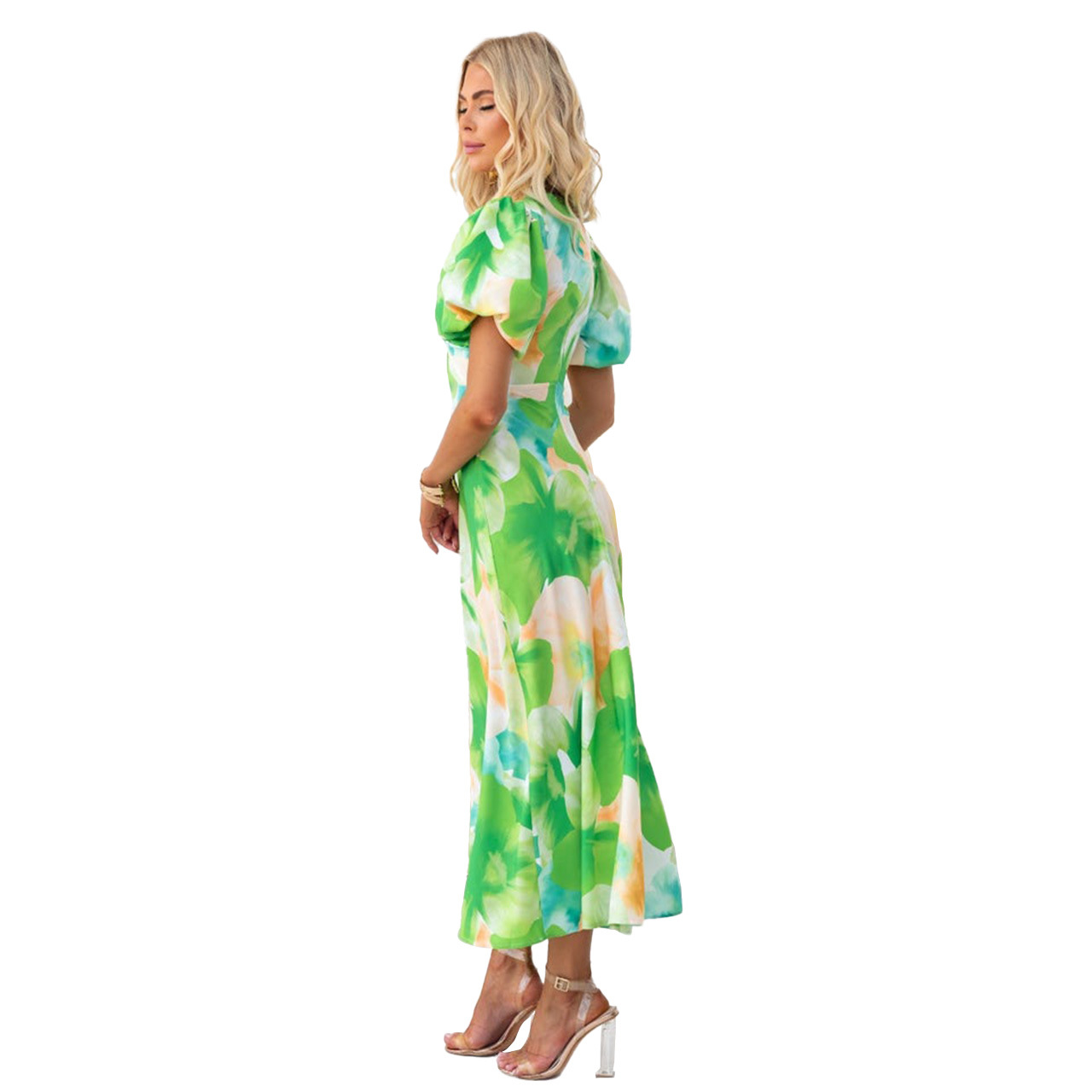 238g Weight Midi Dress Dress Length Type Short Sleeve Sleeve Length Regular Dress Dresses Type Puff Sleeve Sleeve Type Spandex, Polyester Fabric Type Mid Waist Waist Line Outdoor, Daily Occasion V Neck Neckline Regular Fit Fit Type Color Block, Painted Flower Pattern Summer, Spring Season Women's Gender Elegant Style Wholesale Women's Elegant Color Block Painted Flower Outdoor Daily V Neck Short Sleeve Regular Dress 17