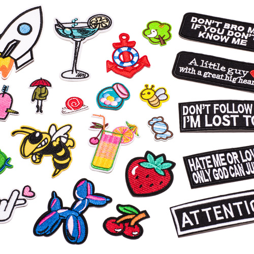 22 Cartoon Rocket Bumblebee Cloth Patch Set Cute Decoration Shoes Clothing Hat Bag Badge Stickers Cross-Border Patches