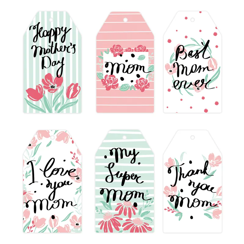 Cross -border HAPPY MOTHER’S Day тема тег материнский праздник любовь цветы подарочная декоративная бирка