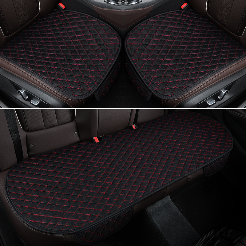 Small Three-Piece Seat | Qìchē Seat cushion, seat cover - black-red-three-piece-set