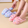 Winter cute keep warm slippers with bow, Japanese and Korean